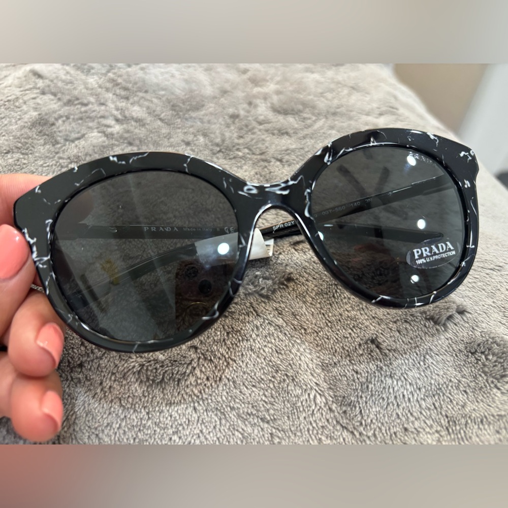PRADA Black Marble Sunglasses - Picture 3 of 6